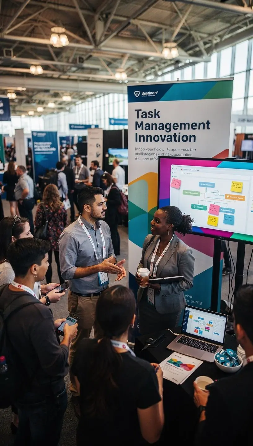 Team collaborating during a daily stand-up meeting