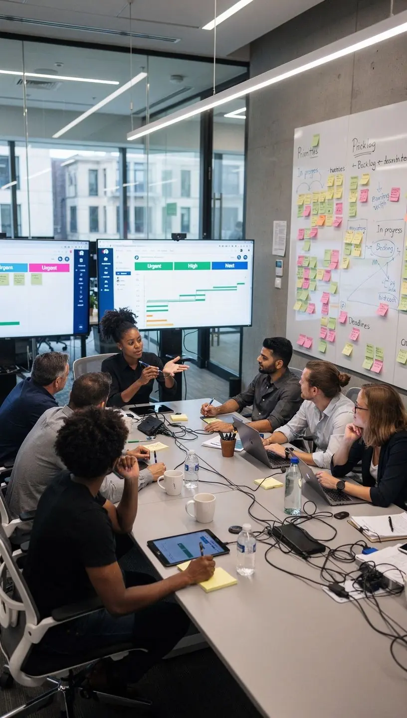 Professional team collaboration